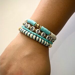 Stack of 4 Bracelets “Blessed”